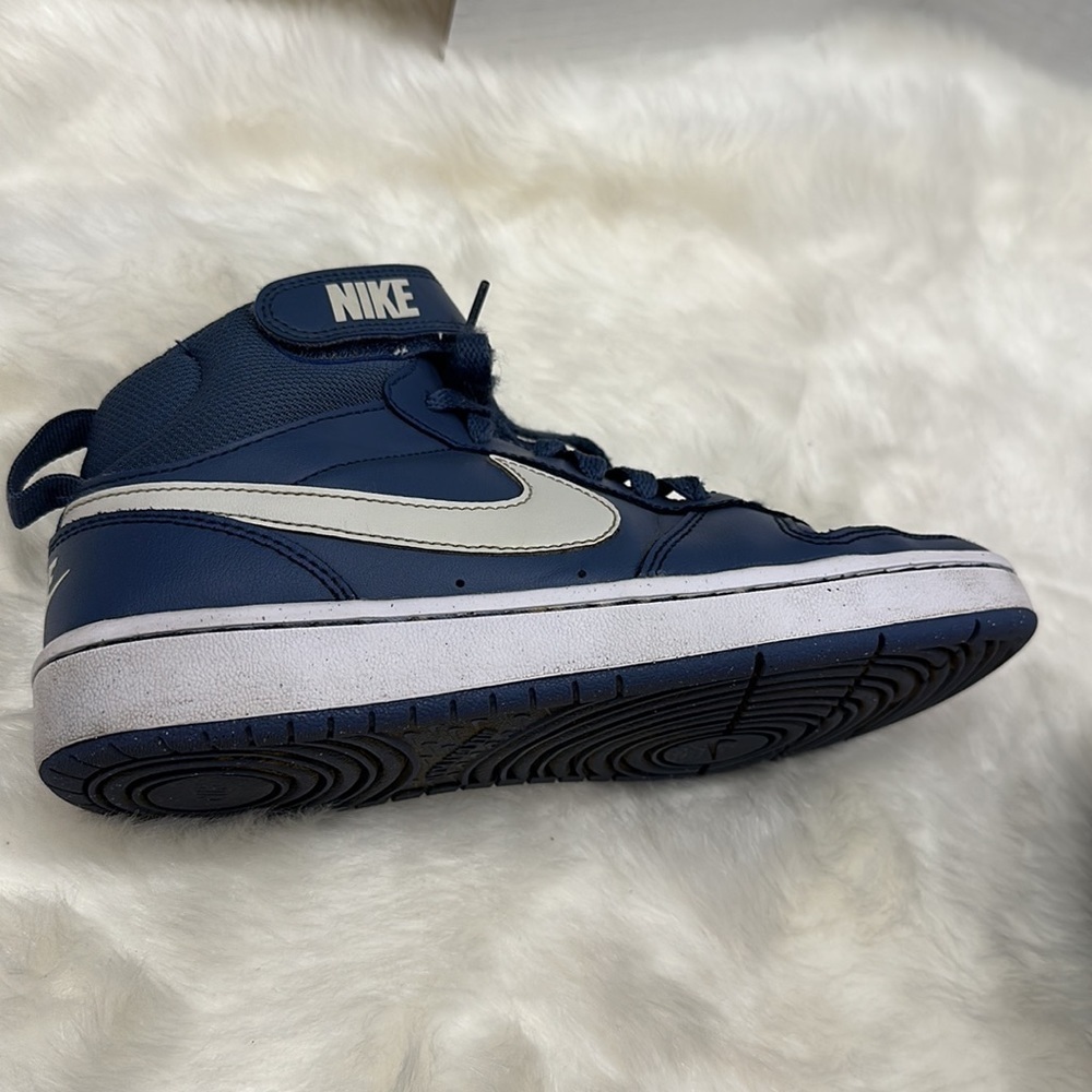Nike Mid Top Athletic Sneaker Size 5Y Youth Blue White Lace Up Basketball Shoes - Picture 8 of 15